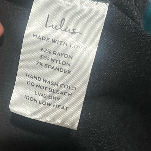 Lulu’s Head to the Office High Waisted Side Slit Trouser Pants Black Small - Picture 7 of 8